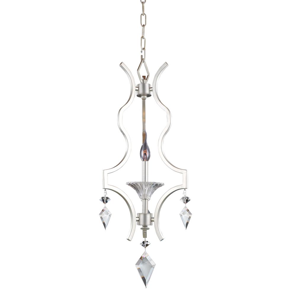 Allegri 11674-022-FR001 Florence 1 Light Mini Chandelier in Tarnished Silver